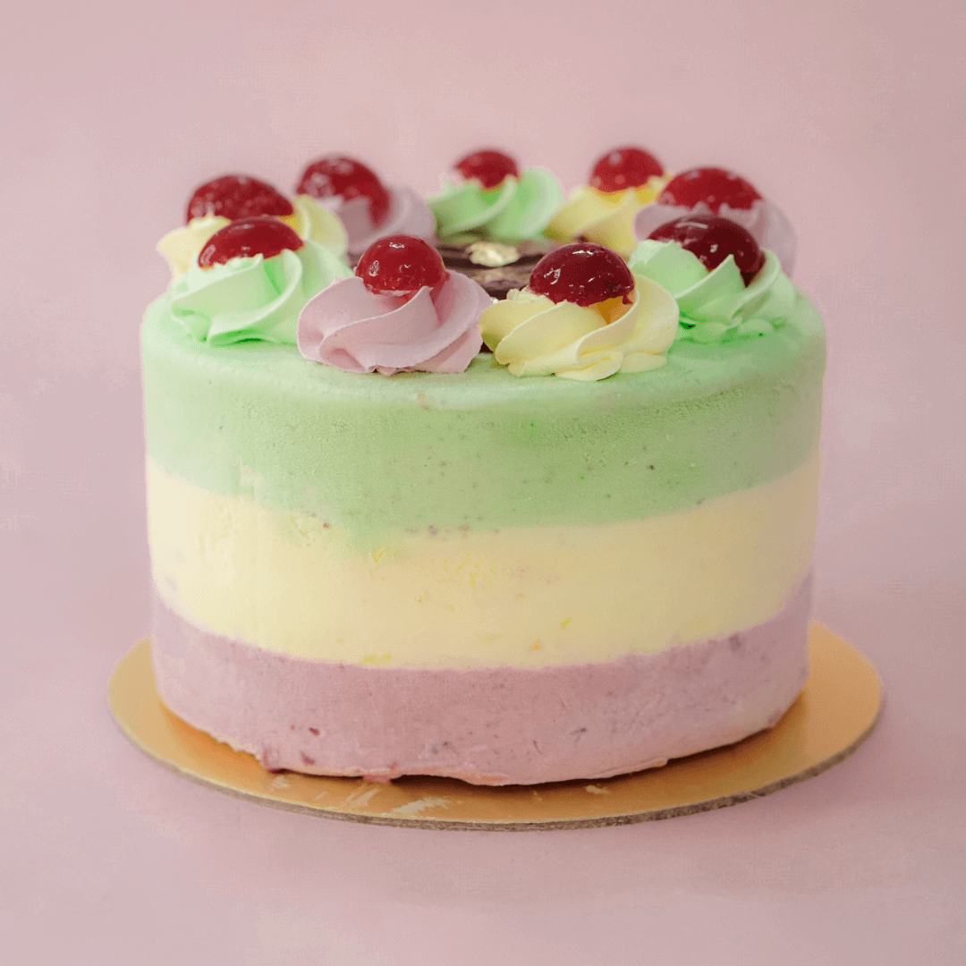 Classic Cassata Birthday Ice Cream Cake. Delivery in Delhi Noida