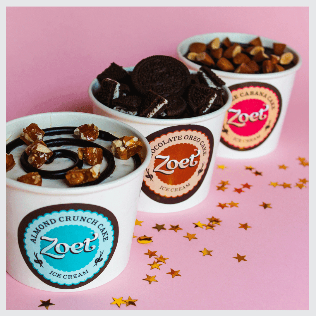 The Chocolate Trio Ice Cream Cake Gift Box Zoet's Diwali Hampers