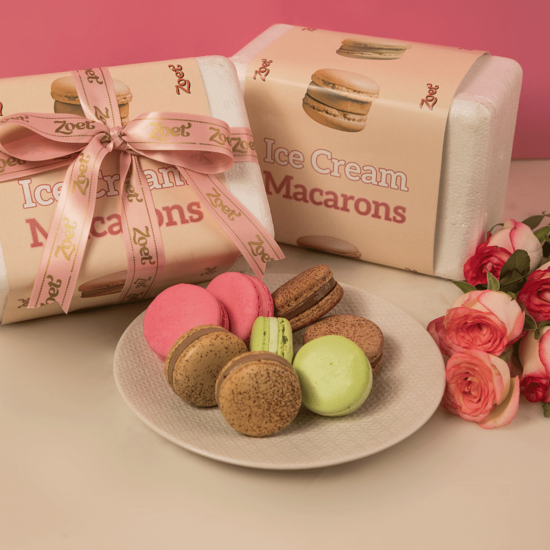 Set of 10 Ice Cream Macarons -Gift Box